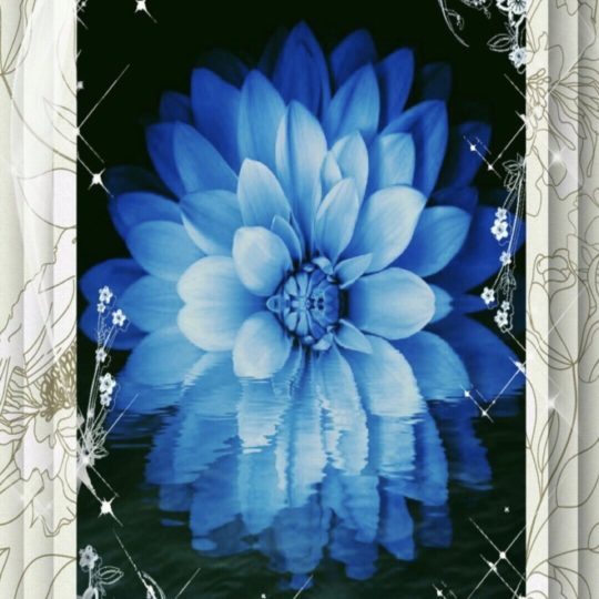 花 青の Android スマホ 壁紙