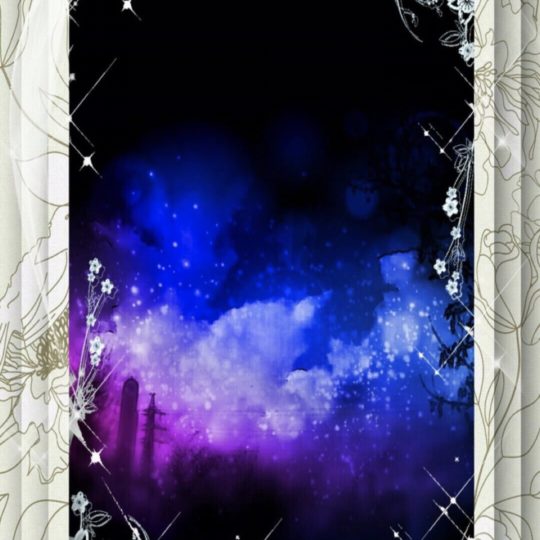 夜景 花の Android スマホ 壁紙