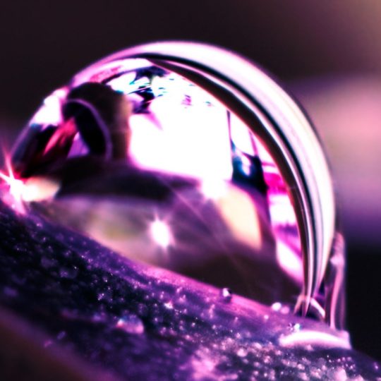 自然水滴紫の Android スマホ 壁紙