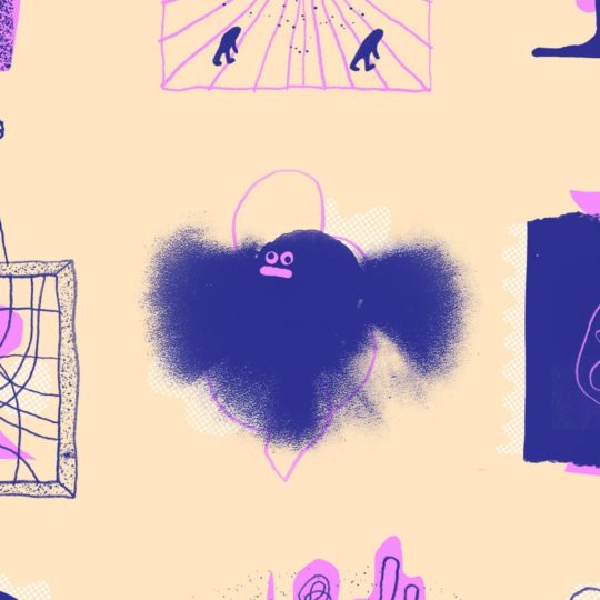 キャラ絵紫の Android スマホ 壁紙