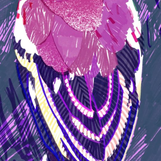 動物絵鳥紫の Android スマホ 壁紙