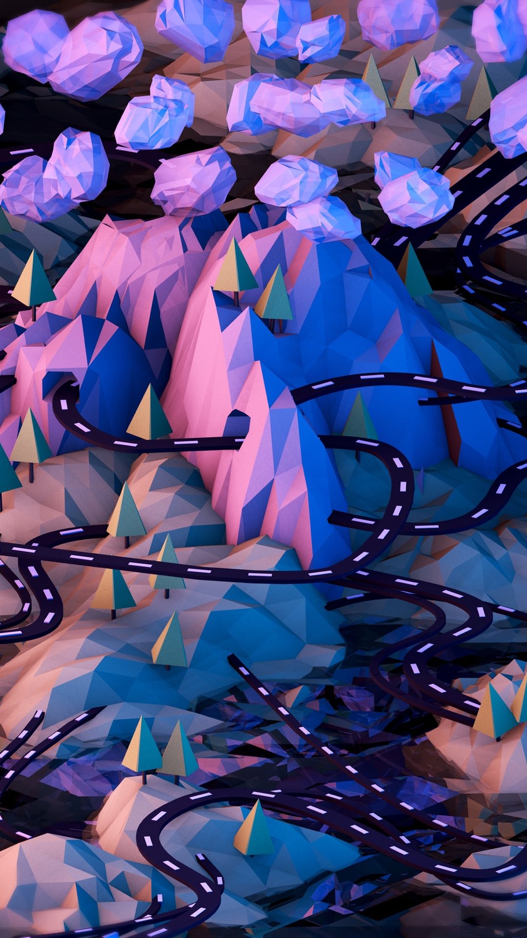 風景絵紫 | wallpaper.sc スマホ壁紙