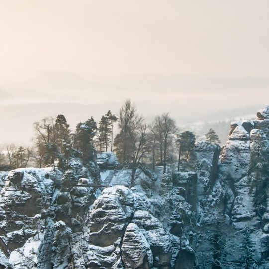 景色雪冬山の Android スマホ 壁紙