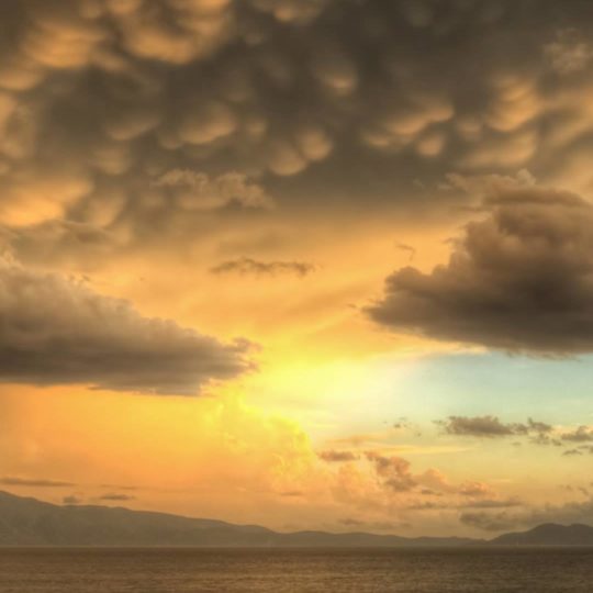 景色夕暮れ空雲の Android スマホ 壁紙