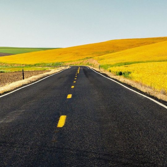 道路空黃景色の Android スマホ 壁紙