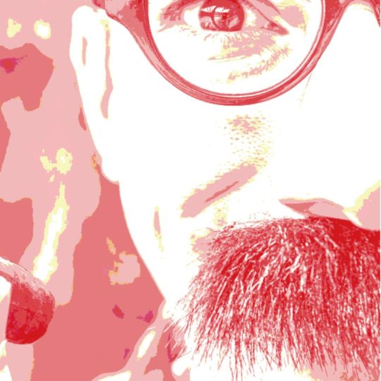 キャラクター男性髭眼鏡赤の Android スマホ 壁紙
