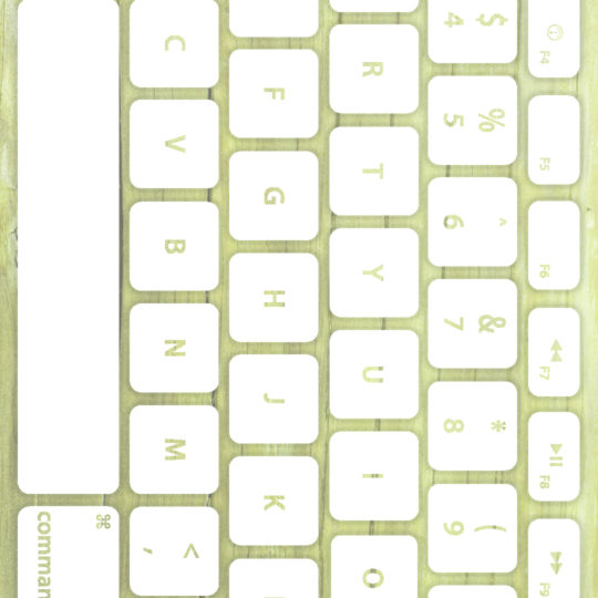 木目キーボード黄緑白の Android スマホ 壁紙