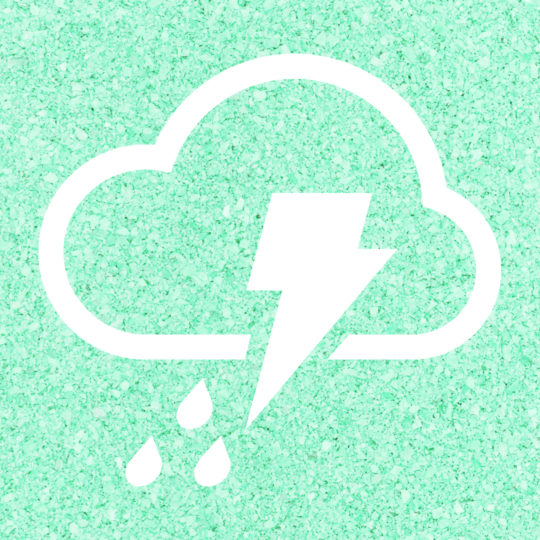 曇雨雷青緑の Android スマホ 壁紙