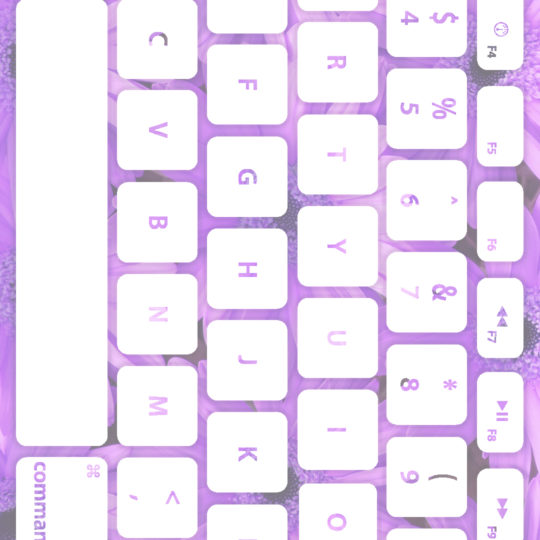花キーボード紫白の Android スマホ 壁紙