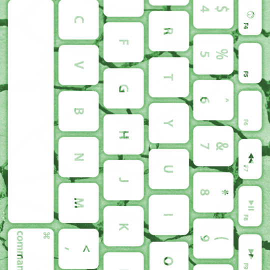 地面キーボード緑白の Android スマホ 壁紙