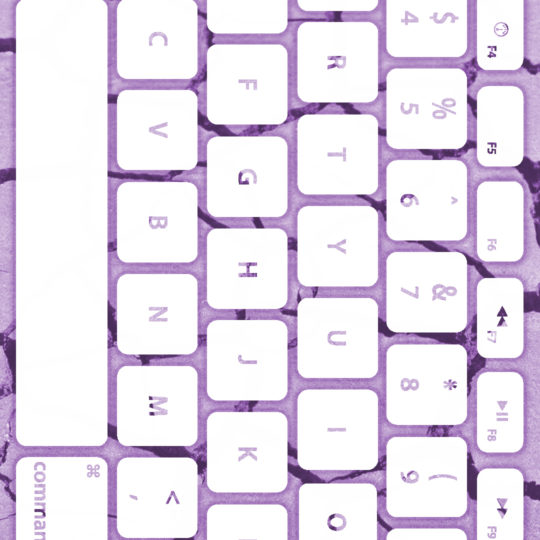 地面キーボード紫白の Android スマホ 壁紙