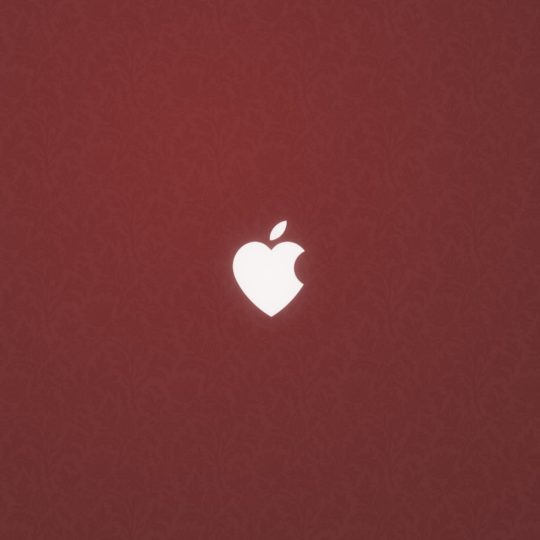 Appleハート赤の Android スマホ 壁紙