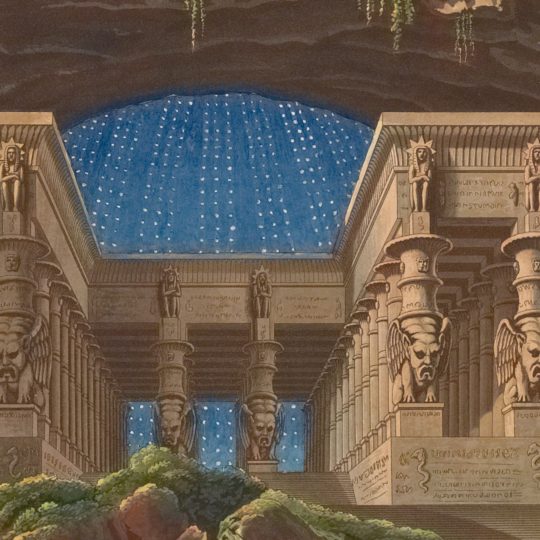 風景神殿絵の Android スマホ 壁紙