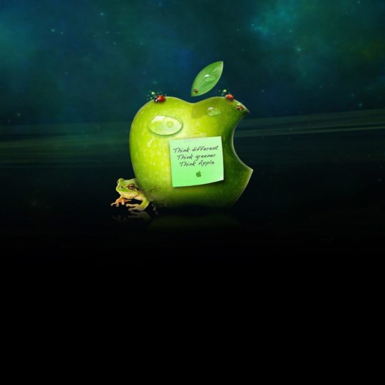Apple緑カエルの Android スマホ 壁紙