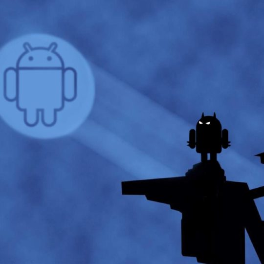 ロゴアンドロイド青の Android スマホ 壁紙