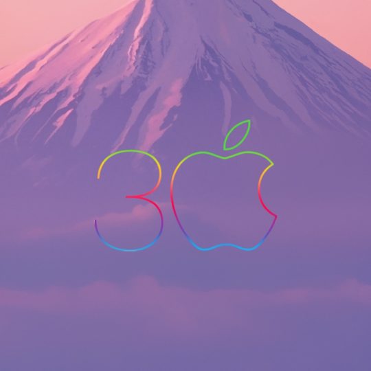 apple風景山紫の Android スマホ 壁紙