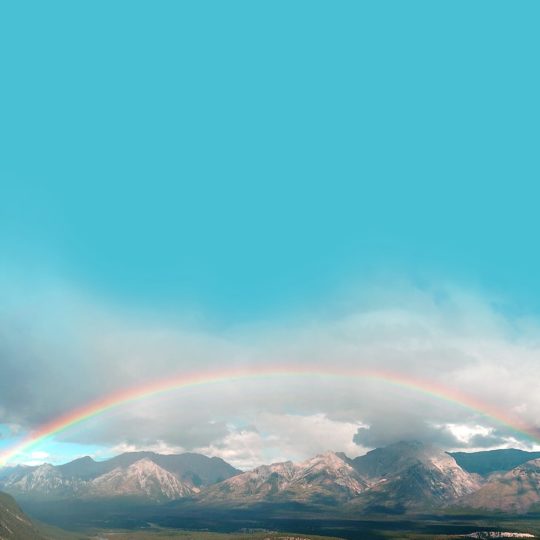 風景虹山空の Android スマホ 壁紙
