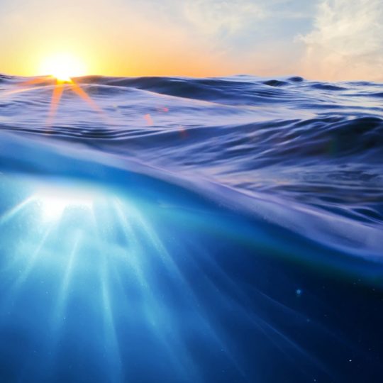 風景海太陽の Android スマホ 壁紙