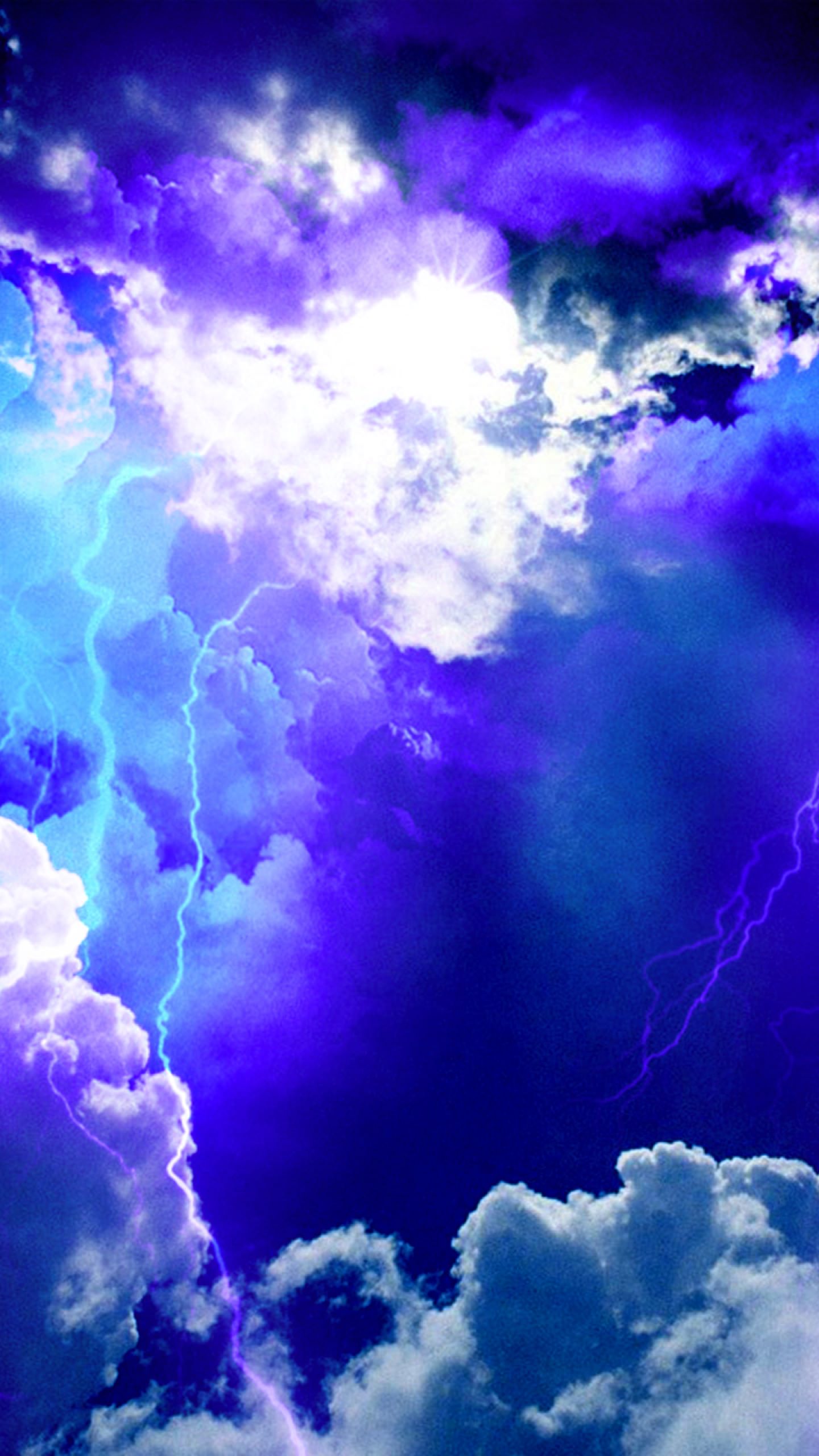 空雲雷青 | wallpaper.sc スマホ壁紙