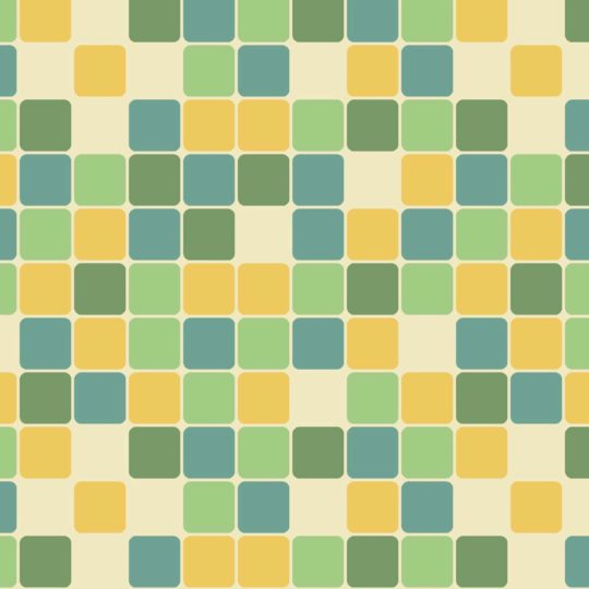 模様四角形青緑黄の Android スマホ 壁紙