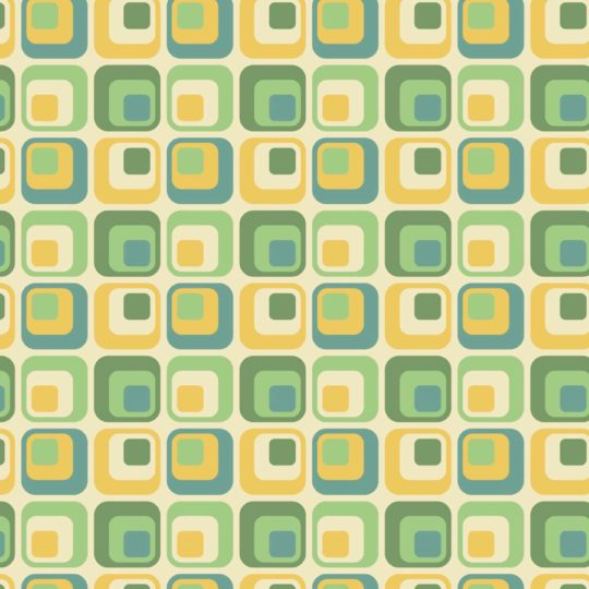 模様四角形緑黄の Android スマホ 壁紙