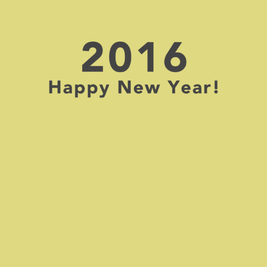 新年壁紙 happy news year 2016 黄色の Android スマホ 壁紙