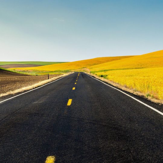 道路空黃景色の Android スマホ 壁紙
