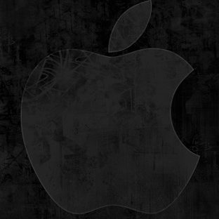 Apple黒の Apple Watch 文字盤壁紙