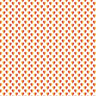 模様ハート赤橙白女子向けの Apple Watch 文字盤壁紙