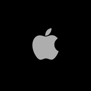 Appleロゴ黒クールの Apple Watch 文字盤壁紙