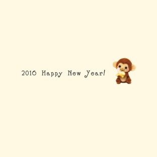 新年壁紙 happy news year 2016 猿 黄色の Apple Watch 文字盤壁紙