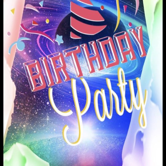 Birthday party planet Android SmartPhone Wallpaper