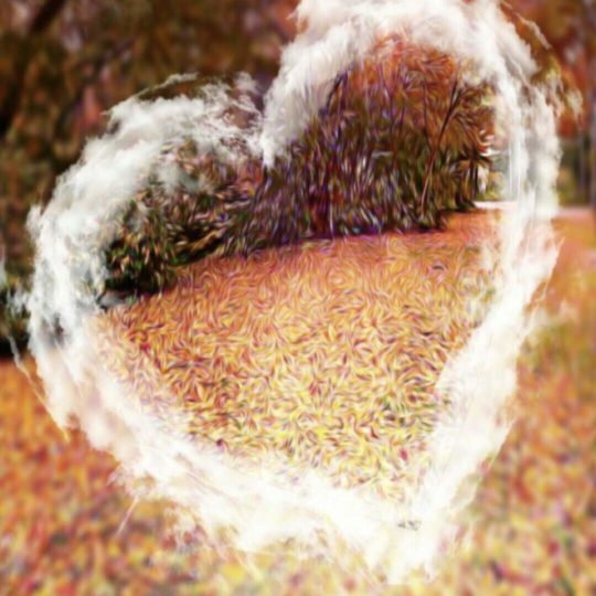 Fallen Leaves Heart Android SmartPhone Wallpaper