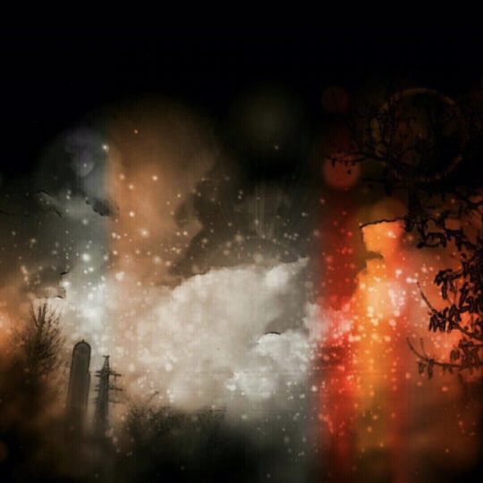 Night scenery smoke Android SmartPhone Wallpaper