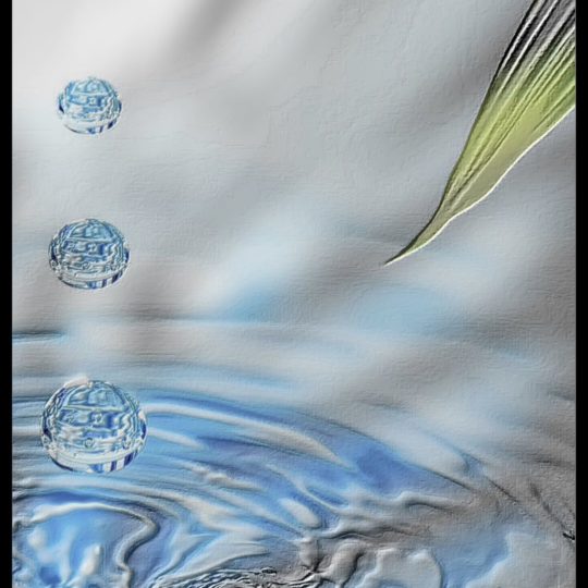 Water surface stone Android SmartPhone Wallpaper