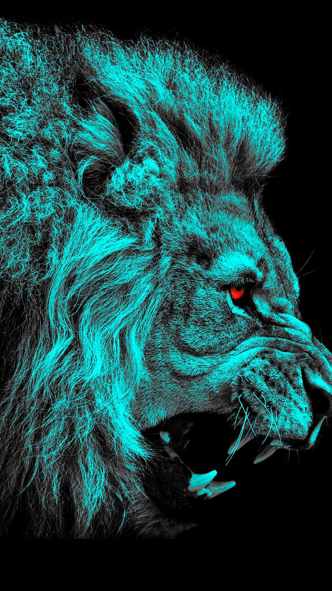 Animal lion green | wallpaper.sc SmartPhone