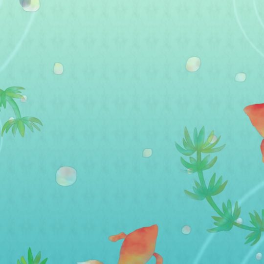 Pattern goldfish green Android SmartPhone Wallpaper