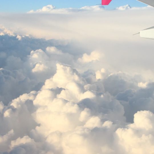 Scenery sky clouds airplane Android SmartPhone Wallpaper