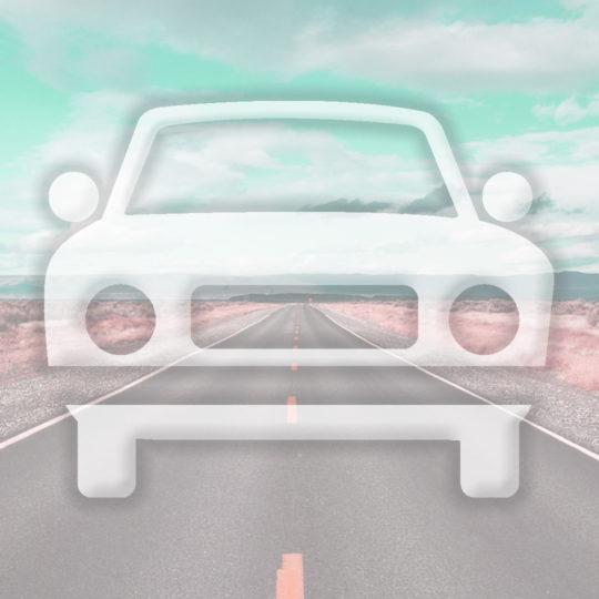 Landscape car road light blue Android SmartPhone Wallpaper