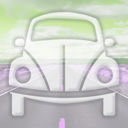 Landscape car road Yellow green Android SmartPhone Wallpaper