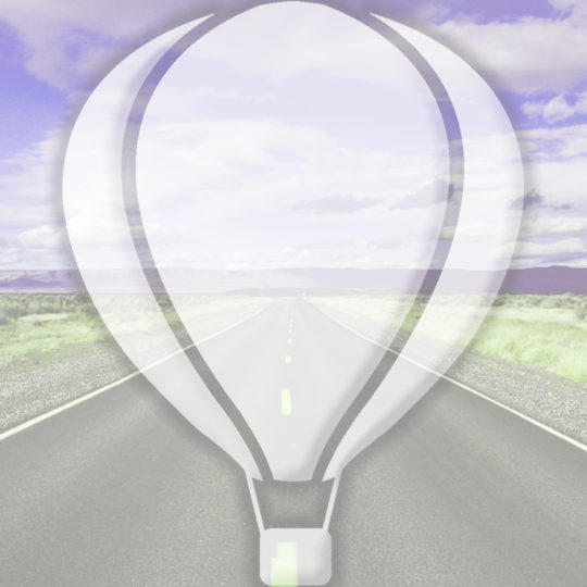 Landscape road balloon Purple Android SmartPhone Wallpaper