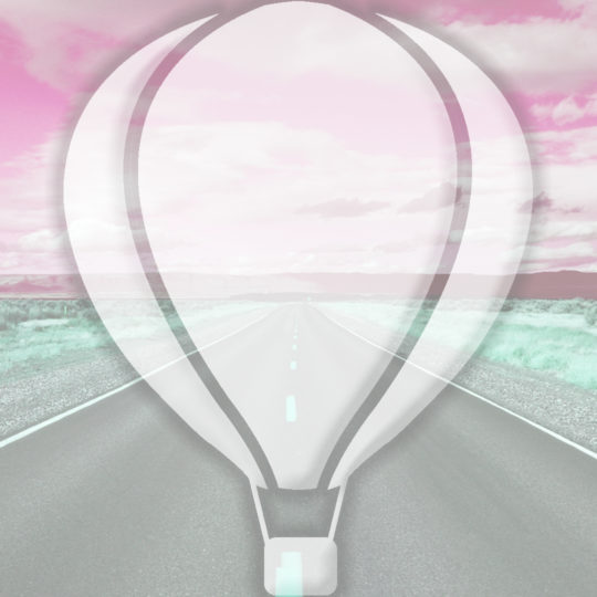 Landscape road balloon Red Android SmartPhone Wallpaper