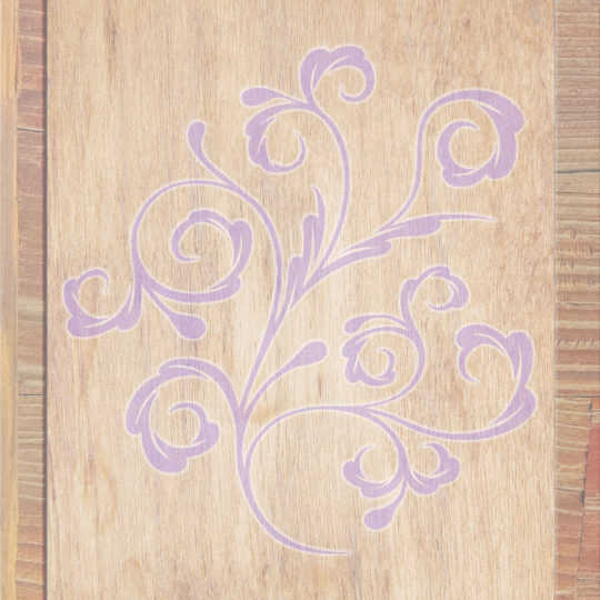 Wood grain leaves Brown purple Android SmartPhone Wallpaper