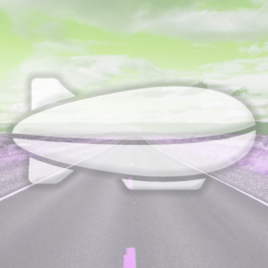 Landscape road airship Yellow green Android SmartPhone Wallpaper