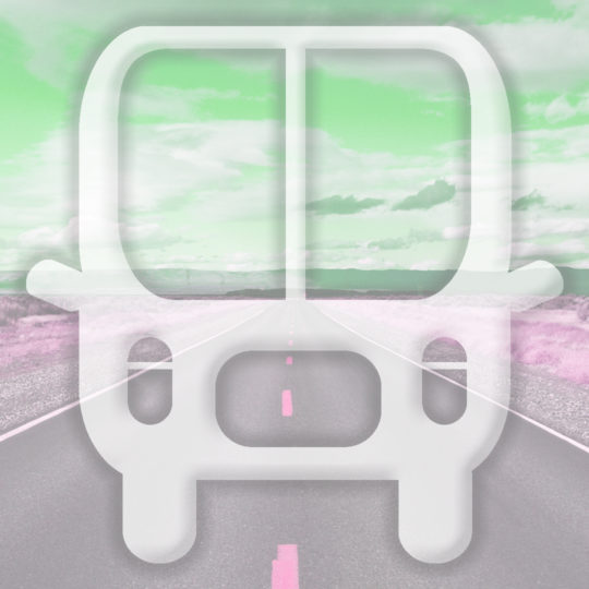 Landscape road bus Green Android SmartPhone Wallpaper