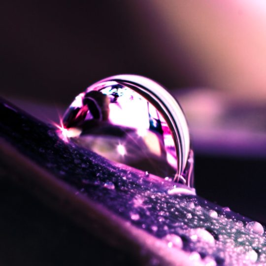 Natural Water Drops Purple Wallpaper Sc Smartphone