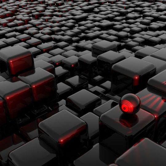Cool red and black block Android SmartPhone Wallpaper