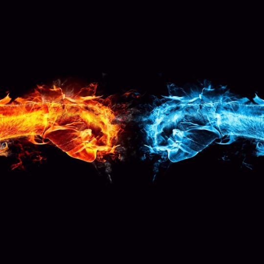 Cool blue flame red Android SmartPhone Wallpaper
