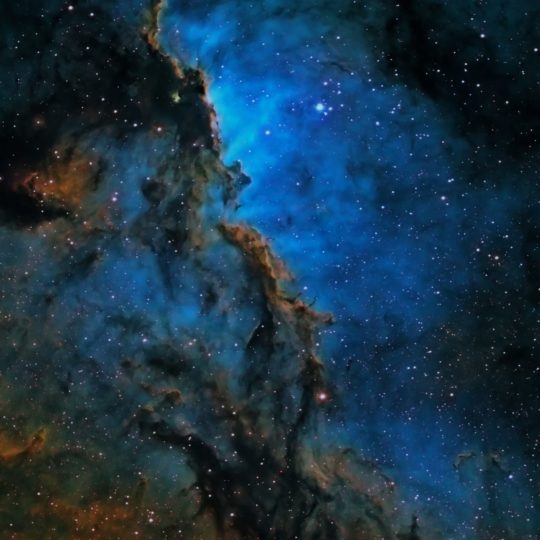 Space nebula blue Android SmartPhone Wallpaper