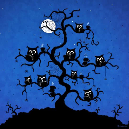 Chara owl blue Android SmartPhone Wallpaper